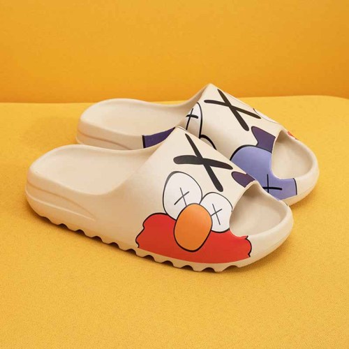 Cream White Casual Simplicity Printing Opend Comfortable Shoes