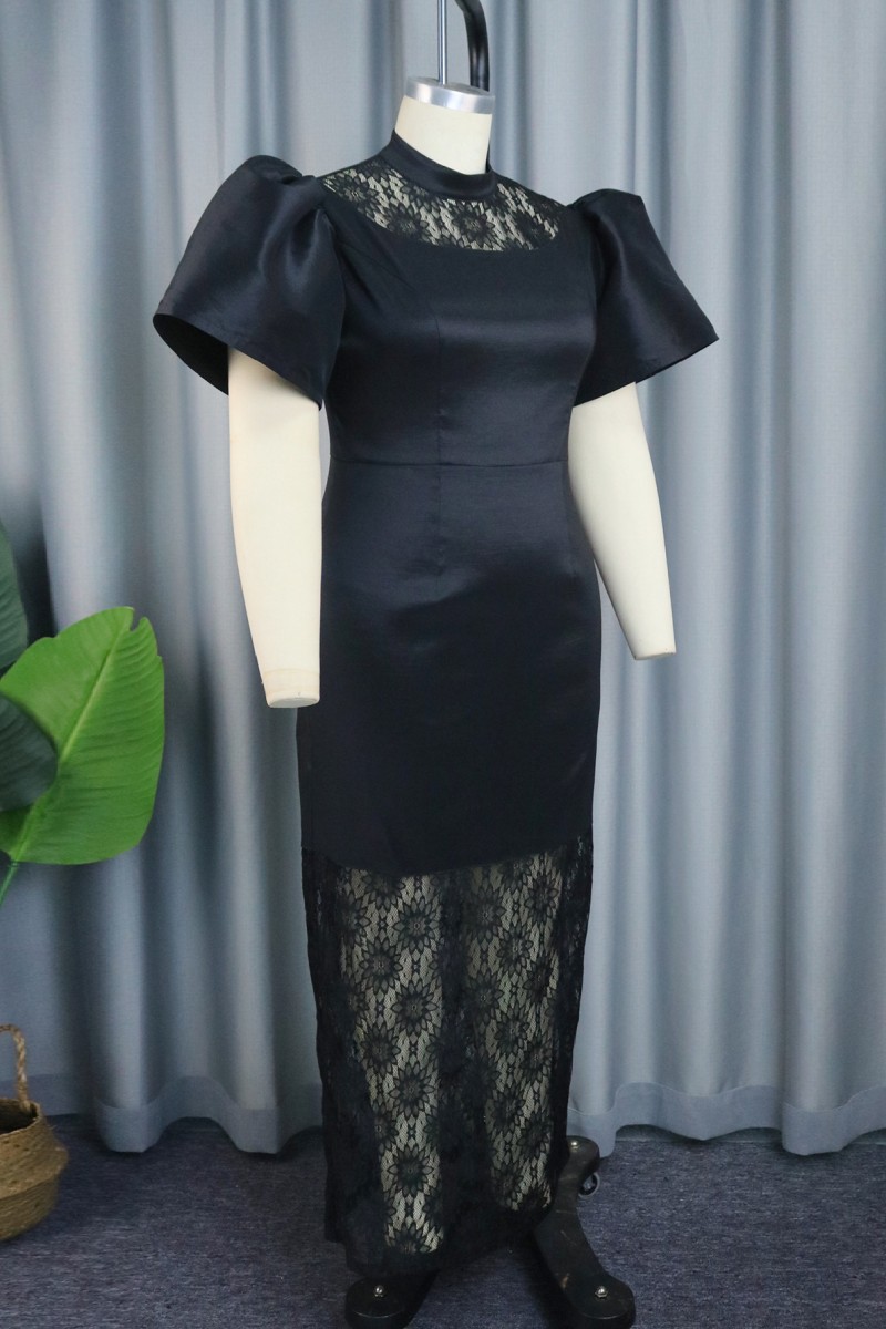 Sweet Patchwork Appliques Half A Turtleneck One Step Skirt Dresses
