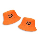 Orange Casual Solid Embroidered Hat