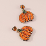 Orange Casual Geometric Patchwork Earrings