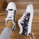 Halloween Blue Casual Daily Patchwork Printing Round Comfortable Shoes