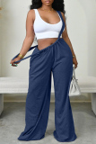 Grey Casual Solid Backless Regular Conventional Solid Color Bottoms