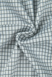 Grey Casual Print Cardigan Turn-back Collar Outerwear
