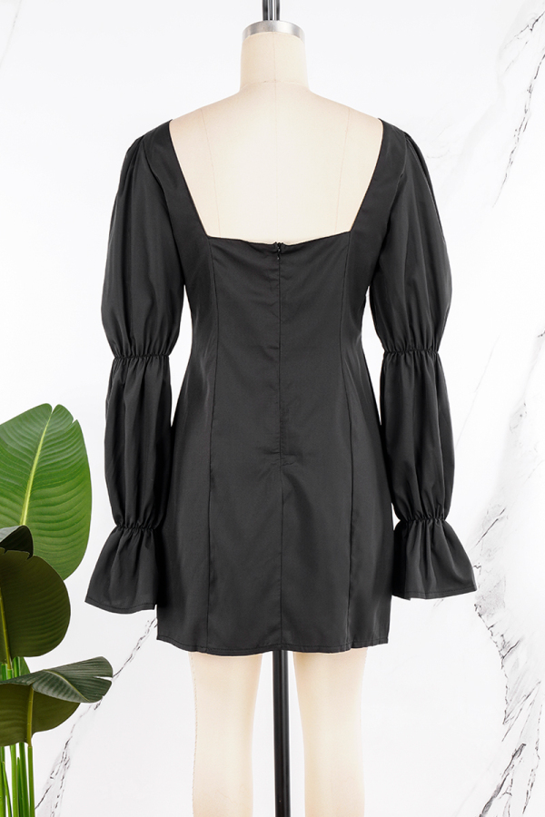 Elegant Simplicity Frenulum Square Collar Princess Dresses