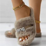 Khaki Casual Living Patchwork Round Keep Warm Comfortable Shoes (Subject To The Actual Object)