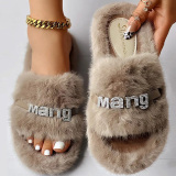 Khaki Casual Living Patchwork Round Keep Warm Comfortable Shoes (Subject To The Actual Object)