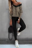Tawny Casual Print Patchwork Long Sleeve Two Pieces