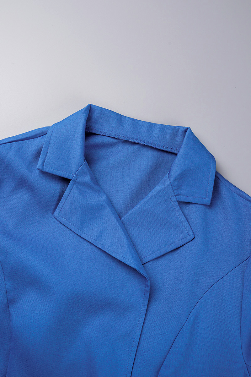 Casual Street Pocket Buttons Turn-back Collar Long Sleeve Two Pieces(8 Colors)