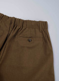 Brown Casual Solid Patchwork High Waist Straight Solid Color Bottoms
