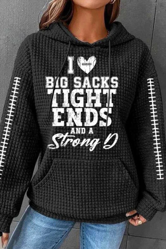 Black Casual Letter Print Basic Hooded Collar Tops