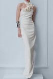 White Sexy Formal Solid Backless Slit Halter Long Dress Dresses