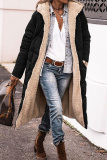 Casual Street Solid Patchwork Hooded Collar Outerwear