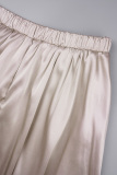 Elegant Solid High Waist Type A Solid Color Bottoms