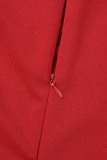 Elegant Solid Patchwork Asymmetrical Collar Loose Jumpsuits