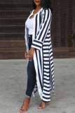 Casual Striped Print Cardigan Outerwear