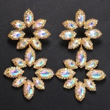 Casual Party Patchwork Rhinestone Earrings