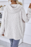 Casual Simplicity Solid Zipper Hooded Collar Tops