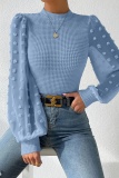 Casual Solid Patchwork Half A Turtleneck Tops
