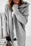 Grey Street Solid Asymmetrical Solid Color Hooded Collar Tops