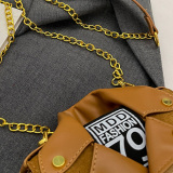 Casual Patchwork Chains Zipper Bags