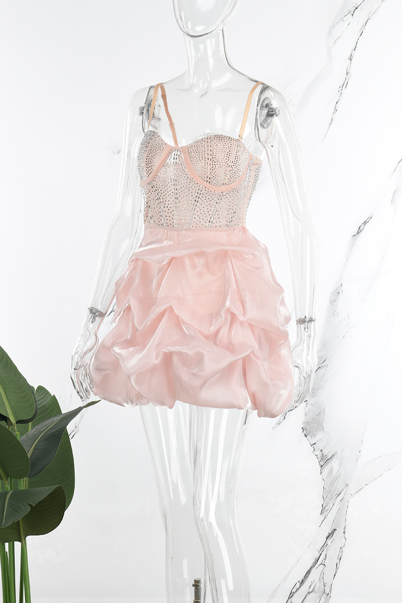 Patchwork Rhinestone Dress