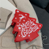 Casual Letter Print Christmas Tree Patchwork Bags