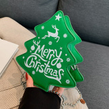 Casual Letter Print Christmas Tree Patchwork Bags