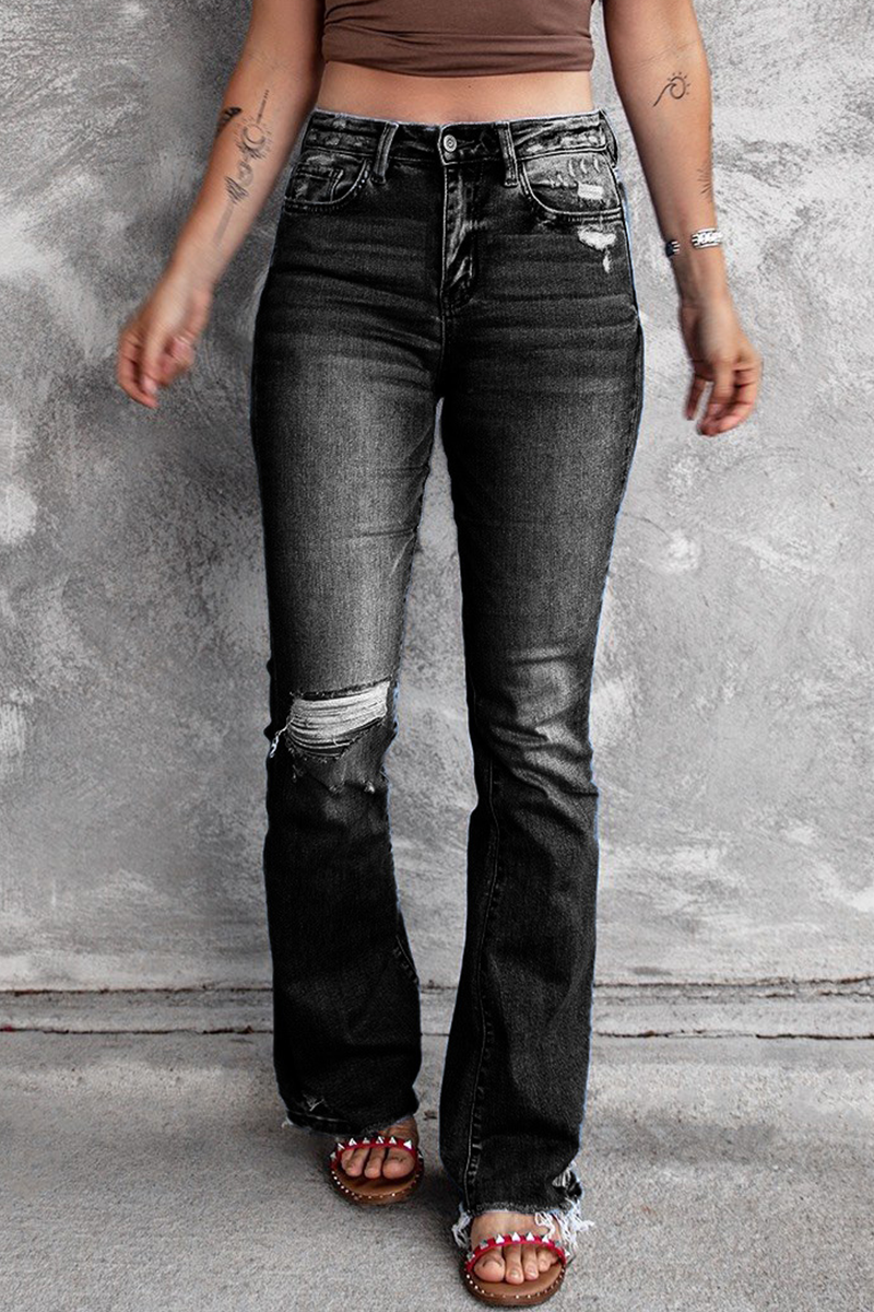 Casual Ripped Distressed High Waist Loose Denim Jeans