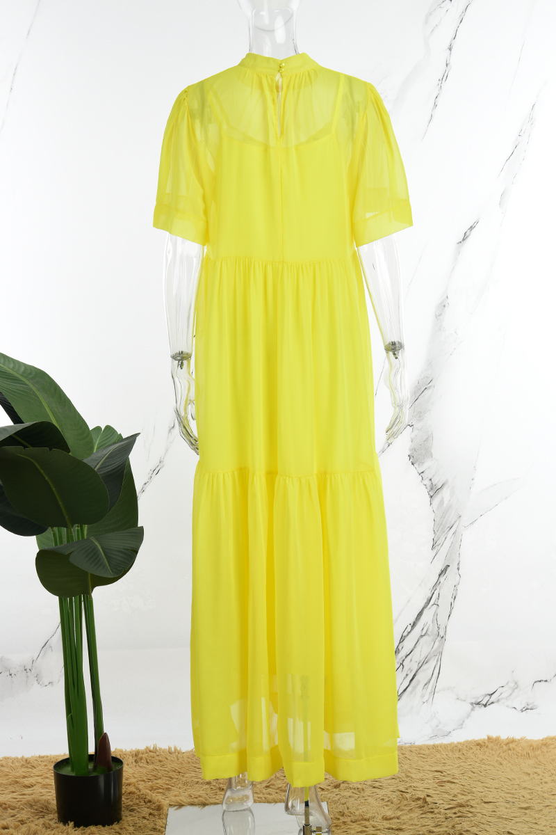 Wholesale Casual Solid Patchwork Turtleneck Long Dress Dresses K91796 ...