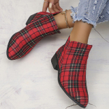 Casual Patchwork Pointed Out Door Shoes (Heel Height 1.57in)