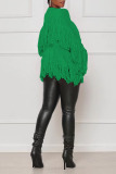 Casual Solid Tassel Cardigan Outerwear