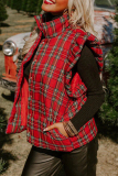Casual Plaid Buckle Tops
