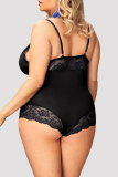 Sexy Living Solid Backless Spaghetti Strap Plus Size