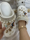 Casual Patchwork Pearl Rhinestone Round Comfortable Shoes