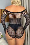 Sexy Solid Hollowed Out See-through Hot Drill Lingerie