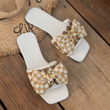 Casual Patchwork With Bow Square Comfortable Out Door Shoes