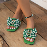 Casual Patchwork With Bow Square Comfortable Out Door Shoes