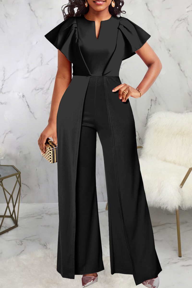Sexy Solid Feathers Strapless Loose Jumpsuits(3 Colors)