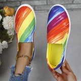 Casual Patchwork Printing Round Comfortable Out Door Flats Shoes