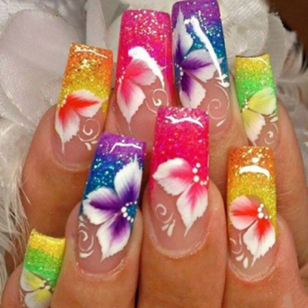 Casual Flowers Nail Paste