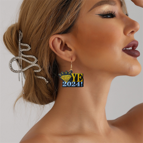 Casual Daily Digital Patchwork Earrings