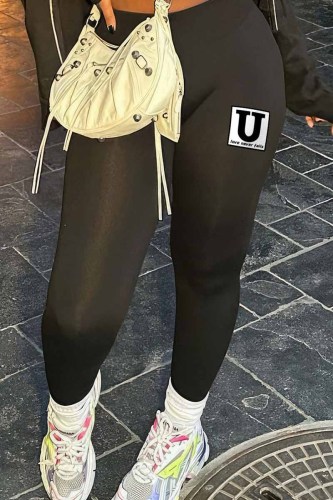 Street Print Skinny Pencil Bottoms