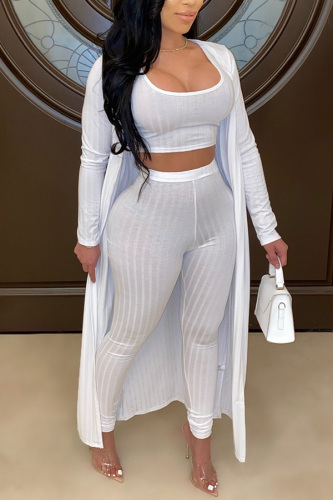 Fashion Sexy adult Patchwork Solid Slim fit Three-Piece Suits pencil Long Sleeve Two Pieces
