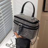 Casual Patchwork Rivets Chains Bags