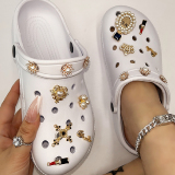 Casual Hollowed Out Patchwork Round Comfortable Shoes