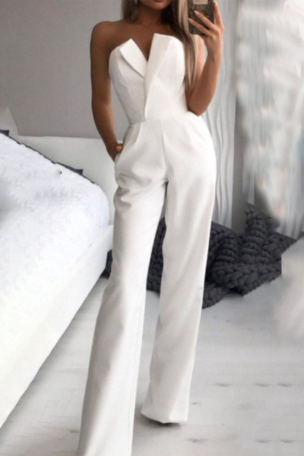 Casual Solid Solid Color Regular Jumpsuits