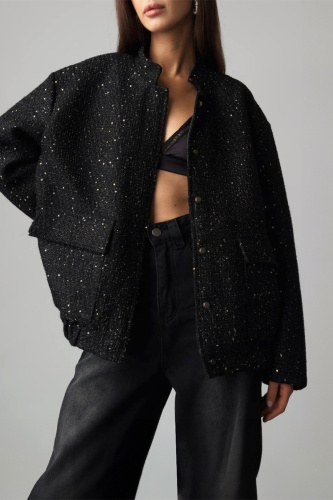 Casual Solid Patchwork Mandarin Collar Outerwear