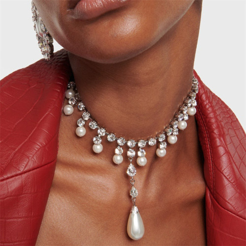 Casual Daily Party Patchwork Pearl Rhinestone Necklaces