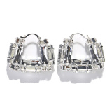 Daily Party Geometric Patchwork Rhinestone Earrings