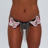 Sexy Patchwork Butterfly Tassel Sequins Waist Chain